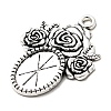 Tibetan Style Alloy Pendant Cabochon Settings X-TIBEP-5199-AS-LF-2