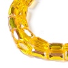 Electroplate Glass Chevron Beads Strands GLAA-Q101-02A-AB07-3