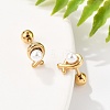 304 Stainless Steel Imitation Pearl Stud Earrings STAS-E502-03G-3