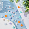 SUPERFINDINGS 120Pcs 8 Styles  Flower Resin Cabochons MRMJ-FH0001-30-4