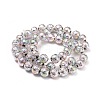 Electroplated Natural Lava Rock Beads Strands G-I260-01A-1
