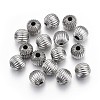 304 Stainless Steel Corrugated Beads STAS-P218-24-12mm-1
