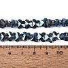 Electroplate Glass Beads Strands EGLA-Q135-04A-A04-4
