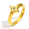 316L Surgical Stainless Steel with Clear Cubic Zirconia Finger Rings WGD89A7-02-1