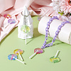 14Pcs 7 Colors Gradient Color Transparent Resin Big Pendants FIND-TA0004-65-7