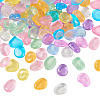 100Pcs Luminous Transparent Resin Cabochons RESI-TAC0011-79-3
