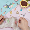 20Pcs 10 Styles Cat Resin Pendant Locking Stitch Markers HJEW-PH02142-3