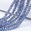 Electroplate Transparent Glass Beads Strands EGLA-A034-T6mm-Y04-1