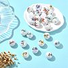 30Pcs 5 Styles UV Plating Iridescent Acrylic Beads OACR-SZ0001-91-3