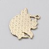 Golden Plated Alloy Enamel Pendants ENAM-CJC0001-21G-05-2