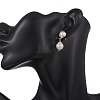 Brass Dangle Stud Earrings EJEW-JE06886-4