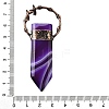 Dyed Natural Purple Banded Agate & Amethyst Sword Shape Big Pendants G-Q350-07L-3
