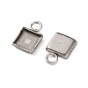 304 Stainless Steel Pendant Cabochon Settings STAS-Z201-02P-01-2