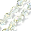 Electroplate Transparent Glass Beads Strands EGLA-E060-01A-FR01-1