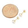 White Round Plastic Imitation Pearl Ear Fake Plugs EJEW-H105-20G-6