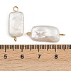 Natural Freshwater Pearl Keshi Pearl Rectangle Connector Charms STAS-D378-18G-3