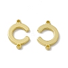 Rack Plating Brass Letter Connector Charms KK-C007-38G-C-2