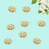 120Pcs Brass Rhinestone Spacer Beads RB-PA0001-03G-01-6
