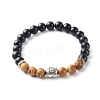 Natural & Synthetic Mixed Stone Stretch Bracelets BJEW-JB06639-2