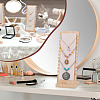 Bamboo Wood Jewelry Collection Necklace Display Stand ODIS-WH0005-06-6