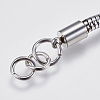 304 Stainless Steel Round Snake Chain Bracelet Making STAS-F139-056P-B-3