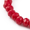 Faceted Glass Beads Stretch Bracelets BJEW-JB05887-4