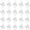 20Pcs Alloy Chemistry Theme Keychains KEYC-SC00037-7