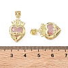 Brass Micro Pave Cubic Zirconia Pendants KK-F930-27A-G-3