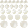 30Pcs 5 Styles 1-Hole Natural Shell Shank Buttons BUTT-CY0001-37-7