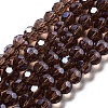 Electroplate Transparent Glass Beads Strands EGLA-A035-T8mm-A13-1