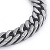Men's 304 Stainless Steel Diamond Cut Cuban Link Chain Bracelets BJEW-L673-002B-P-2
