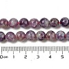 Natural Lepidolite/Purple Mica Stone Beads Strands G-B133-A01-8MM-6