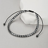 Two Tone Synthetic Non-magnetic Hematite Beads Braided Bead Bracelets WG8D2F5-02-1