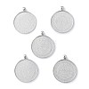 Tibetan Style Flat Round Alloy Big Pendant Cabochon Settings LS-X-TIBEP-Q049-09AS-RS-1
