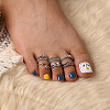 6Pcs Tibetan Style Alloy Cuff Toe Rings Sets WG87053-02-1