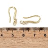 Brass Micro Pave Cubic Zirconia Earring Hooks KK-A257-14G-3