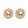 Brass Micro Pave Cubic Zirconia Beads CU-CBA3F77-04G-02-1