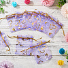 50Pcs Heart Printed Organza Bags OP-TADJ0001-01D-4