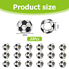 20Pcs Alloy Black Enamel Sport Ball European Beads ENAM-HS0001-02-2