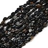 Dyed Natural Blue Tiger Eye Beads Strands G-Q060-D09-2
