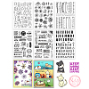   6 Sheets 6 Styles PVC Plastic Stamps DIY-PH0010-55-1