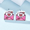 Wood Stud Earrings EJEW-M063-01X-2