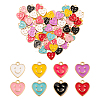 64Pcs 8 Colors Alloy Enamel Pendants ENAM-CJ0002-10-3