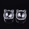 Handmade Kitten Blown Glass Globe Beads X-BLOW-T001-31-1