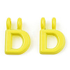 Rack Plating Spray Painted Alloy 2-Loop Link Pendants PALLOY-N176-01D-2