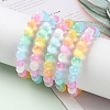 Dyed Natural Selenite Round Beaded Stretch Bracelets for Women BJEW-G731-01A-1