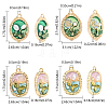 8Pcs 4 Styles Rack Plating Alloy Enamel Pendants ENAM-YW0004-61-3