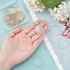 40Pcs Ion Plating(IP) 316 Stainless Steel Hoop Earrings Findings STAS-DC0003-91-2