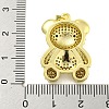 Brass Micro Pave Clear Cubic Zirconia Pendants KK-R159-12G-01-3