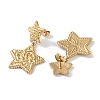 Texture Star 304 Stainless Steel Dangle Earrings EJEW-L283-044G-2